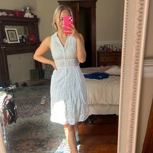 Maeve Swiss Dot Sleeveless Sheath Midi Dress